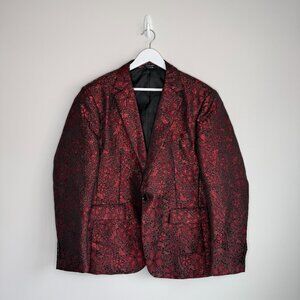 Floral Slim Fit Blazer Suit Tuxedo Jacket